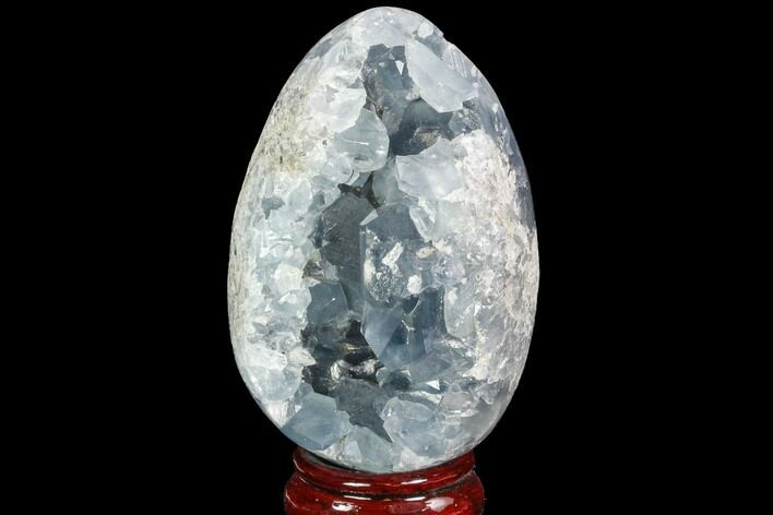 Crystal Filled Celestine (Celestite) Egg Geode - Madagascar #100047